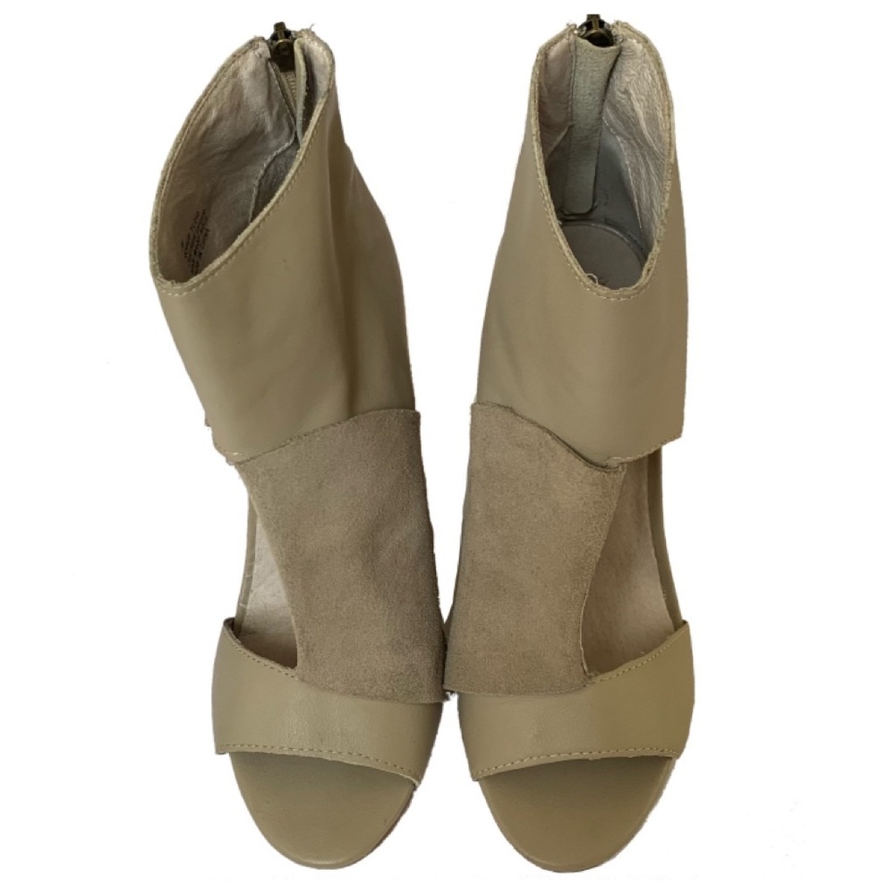 Mia Wedge Cut Out Suede & Leather Booties 7
